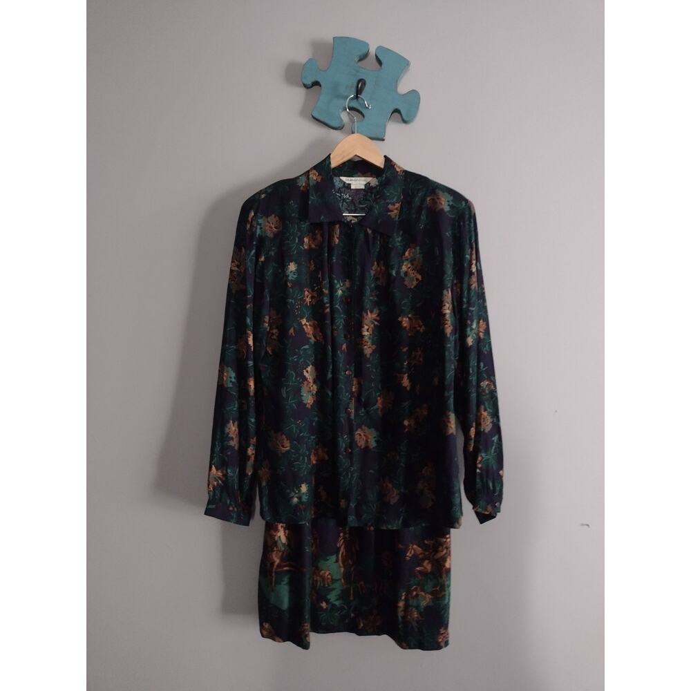 Vintage 80s Horse Equestrian Theme Skirt Top Spring Outfit